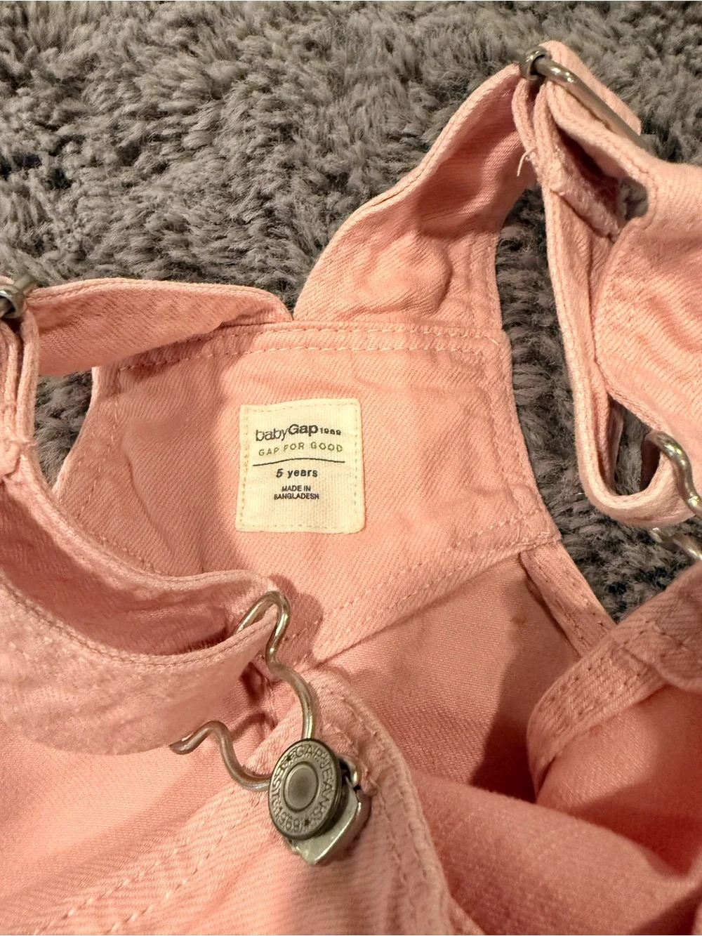 GAP Coral Pink Overall Pinafore Dress